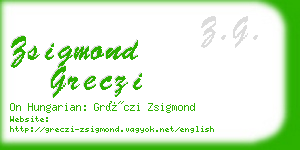 zsigmond greczi business card